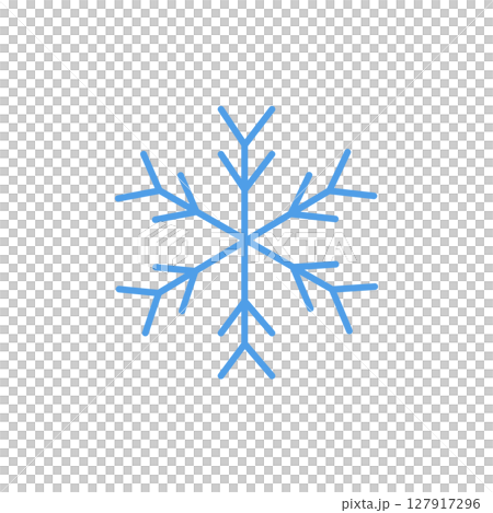 青い雪の結晶のアイコン 127917296