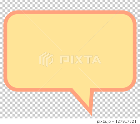 Simple speech bubble 3 yellow 127917521
