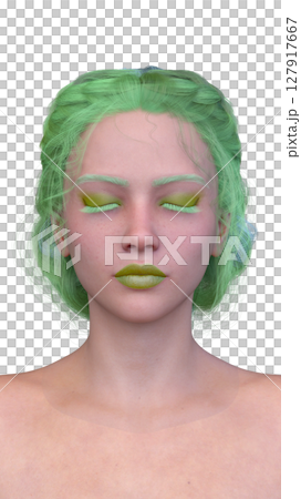 女性の顔アップ 女性の顔アップ 127917667