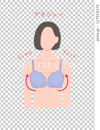 ブラジャーを着た女性のイラスト素材 127918274