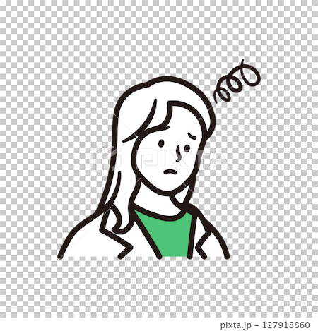 A simple illustration of a businesswoman's upper body 127918860