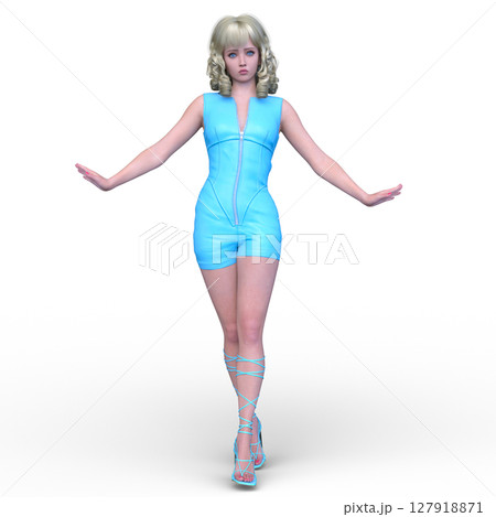 ショートパンツの女性 127918871