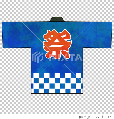 藍色節日法被插圖|夏季節日,集市,節日服裝 藍色節日法被插圖|夏季節日,集市,節日服裝 127919037