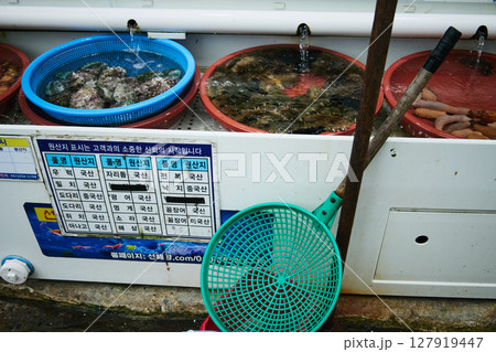 チャガルチ市場　釜山　韓国 127919447