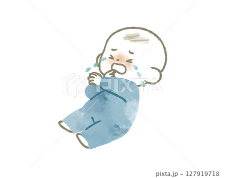 泣いている赤ちゃん-水彩 泣いている赤ちゃん-水彩 127919718