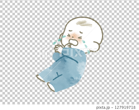 泣いている赤ちゃん-水彩 泣いている赤ちゃん-水彩 127919718