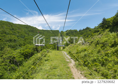 白馬岩岳マウンテンリゾート　5線サウスリフトからの眺め　長野県白馬村 127920682