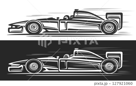 Vector logo for Formula One Racing Car 127921060
