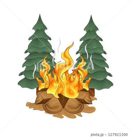 Illustration of Bonfire Illustration of Bonfire 127921100