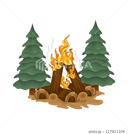 Illustration of Bonfire Illustration of Bonfire 127921104