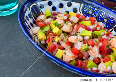 エビのセビーチェ（メキシコ料理) 127921167