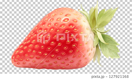 透明背景（png）に1個のイチゴのイラスト 127921168