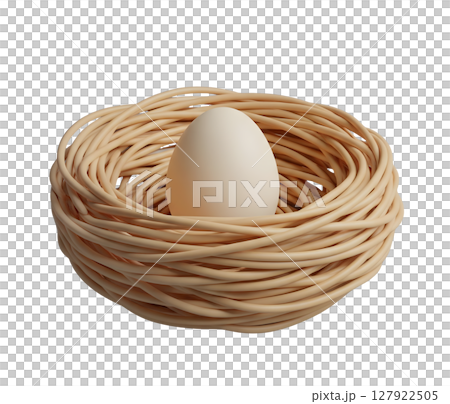 Birds Nest with Eggs Minimalist 3D Rendering in a Soft And Smooth Renderer Birds Nest with Eggs Minimalist 3D Rendering in a Soft And Smooth Renderer 127922505