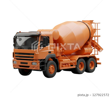 Cement Mixer Truck Minimalist 3D Rendering in a Soft And Smooth Renderer Cement Mixer Truck Minimalist 3D Rendering in a Soft And Smooth Renderer 127922572