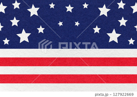 4th of July patriotic textured paper background in American flag design. Red, white and blue stripes and stars 4th of July patriotic textured paper background in American flag design. Red, white and blue stripes and stars 127922669