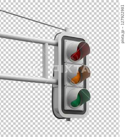 Hanging Traffic Light Minimalist 3D Rendering in a Soft And Smooth Renderer 127922981