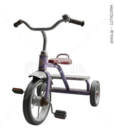 Childrens Tricycle Minimalist 3D Rendering in a Soft And Smooth Renderer 127922994
