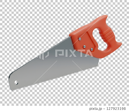 Hand Saw Minimalist 3D Rendering in a Soft And Smooth Renderer 127923198