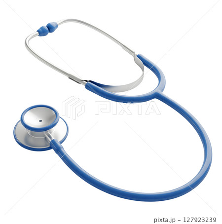 Medical Stethoscope Minimalist 3D Rendering in a Soft And Smooth Renderer 127923239