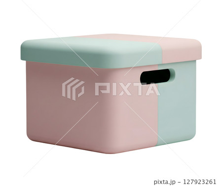 Storage Box Minimalist 3D Rendering in a Soft And Smooth Renderer 127923261