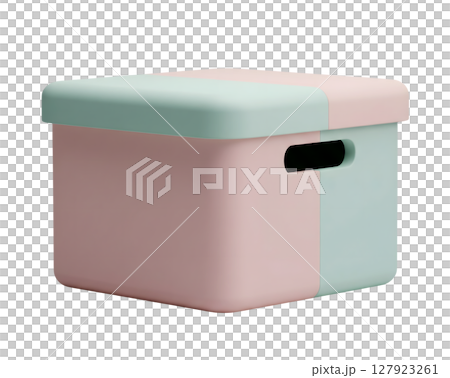 Storage Box Minimalist 3D Rendering in a Soft And Smooth Renderer 127923261