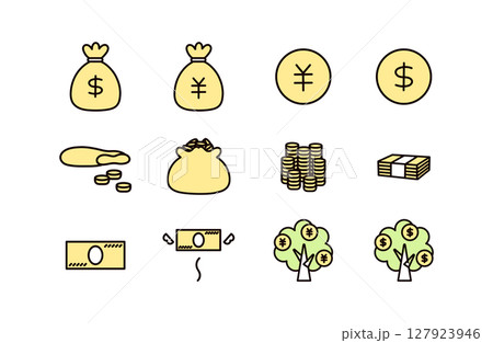お金のアイコンセット 127923946