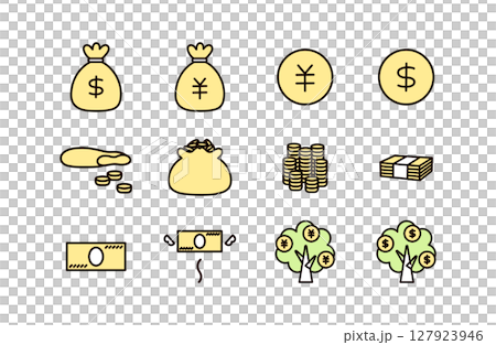 Money icon set 127923946