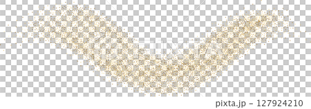 Spark gold glitter wave. Luxury flow with golden glitter, sparkles, spray, sand, dust 127924210