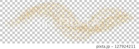 Magic gold sparkle glowing wave. Luxury flow with golden glitter, sparkles, spray, sand, dust 127924211
