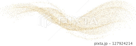 Sparkling glitter scattered wave Luxury glowing dust, wave flow lines with golden glitter, sparkles, dust, sand Sparkling glitter scattered wave Luxury glowing dust, wave flow lines with golden glitter, sparkles, dust, sand 127924214