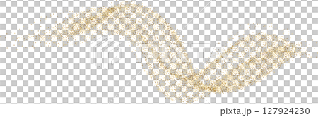Magic gold sparkle wave. Glitter glowing wave. Luxury flow with golden sparkles, spray, sand, dust Magic gold sparkle wave. Glitter glowing wave. Luxury flow with golden sparkles, spray, sand, dust 127924230