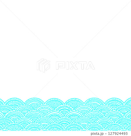 青海波模様の背景(ネオンカラー) 青海波模様の背景(ネオンカラー) 127924493