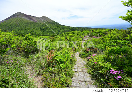 どこまでも続く霧島の登山道 どこまでも続く霧島の登山道 127924713