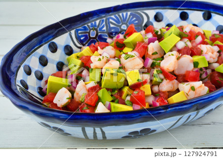 エビのセビーチェ(メキシコ料理) エビのセビーチェ(メキシコ料理) 127924791