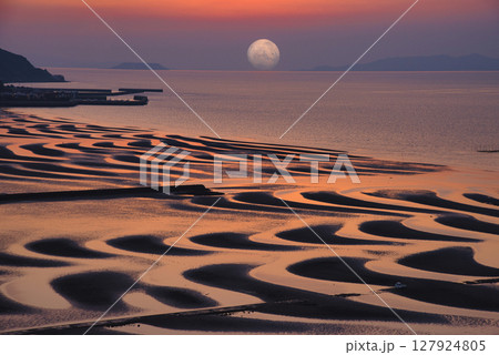 オコシキ海岸のサンセット風景 オコシキ海岸のサンセット風景 127924805