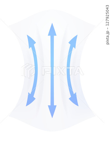 伸縮性のある布のイメージイラスト 127925043
