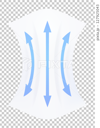 伸縮性のある布のイメージイラスト 127925043