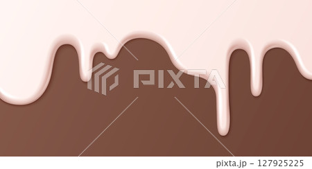 Pink ice cream drip melting Pink ice cream drip melting 127925225