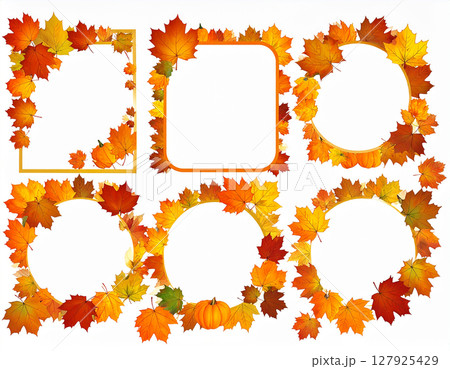 秋　紅葉　生成AI　背景 127925429