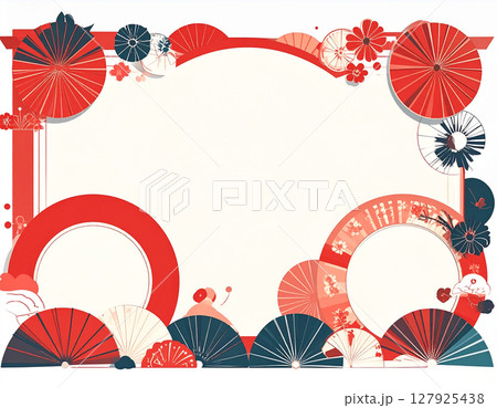 和柄 模様 生成AI 背景 和柄 模様 生成AI 背景 127925438