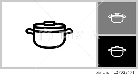 Cooking Pot Line Icon vector design 127925471