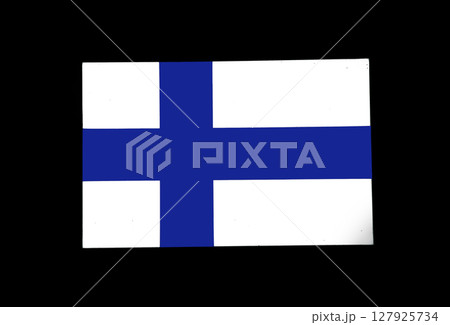 北欧の国フィンランドの国旗 127925734