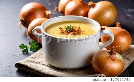 オニオンスープ 127925745