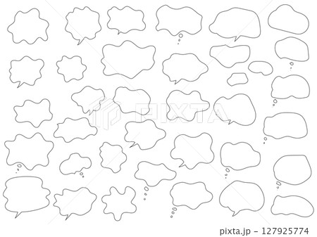 悩みのフキダシ 手書き 悩みのフキダシ 手書き 127925774