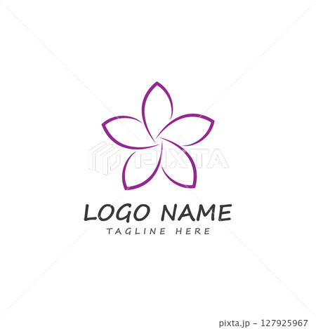 beauty plumeria icon flowers design illustration template beauty plumeria icon flowers design illustration template 127925967