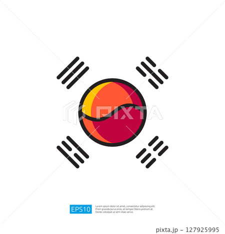 Colorful Tennis Ball Icon with Dynamic Lines Representing Energy and Movement in Sports Design Vector Illustration 127925995