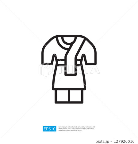 Iconic Representation of Traditional Clothing with Simple Design and Cultural Significance in Minimalist Style 127926016