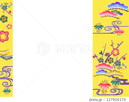 紅型風フレーム 127926178