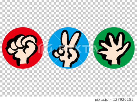 石頭剪刀布 石頭剪刀布圖標 127926183