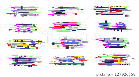 Tv glitch. Digital noise effect vhs distortion recent vector stylized artefact Tv glitch. Digital noise effect vhs distortion recent vector stylized artefact 127926559